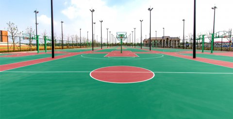 室外籃球場地，硅pu材質球場施工工藝